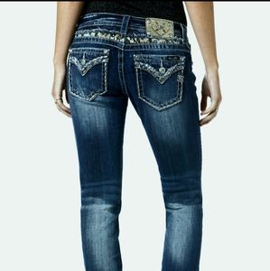 Miss me disco diva straight leg Jean's sz 27